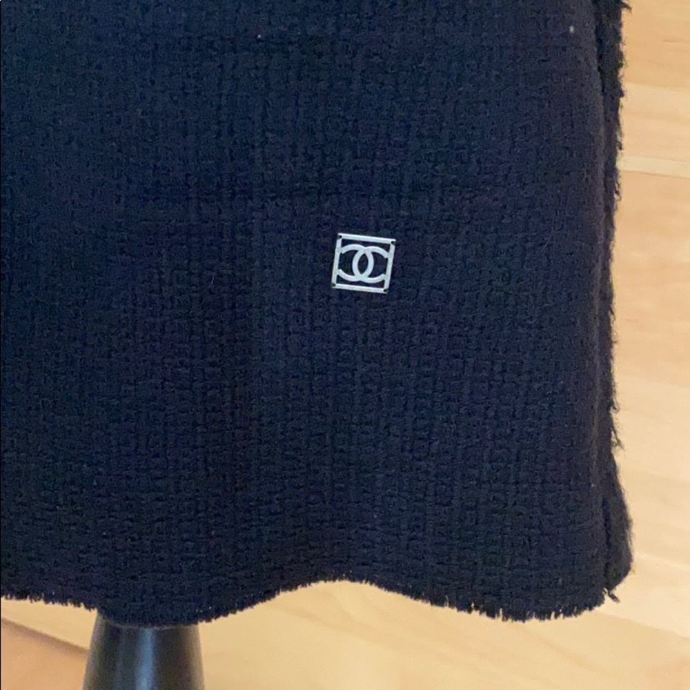 CHANEL sleeveless DRESS w/CC logo XS/4 US-36 Franc - Picture 3 of 12
